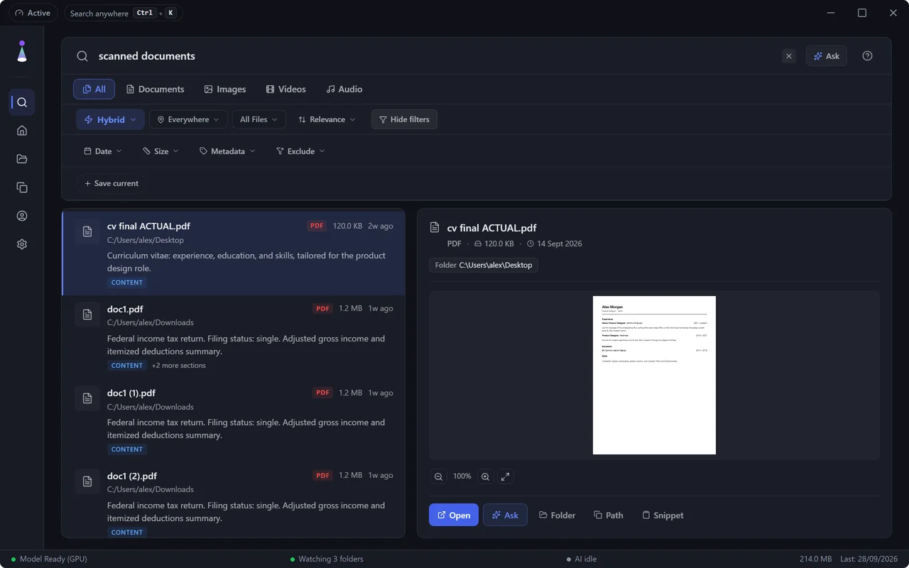 BeaconFind: Five ways to search, and filters that stack