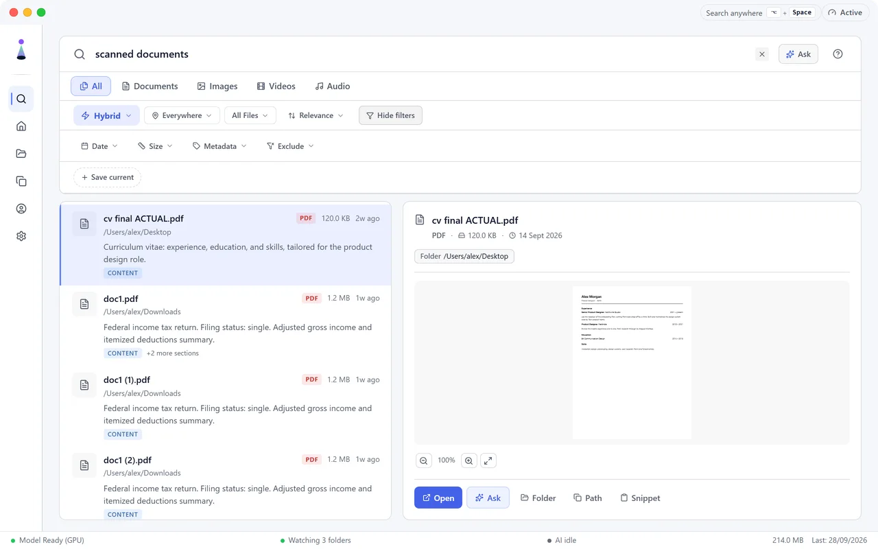 BeaconFind: Five ways to search, and filters that stack