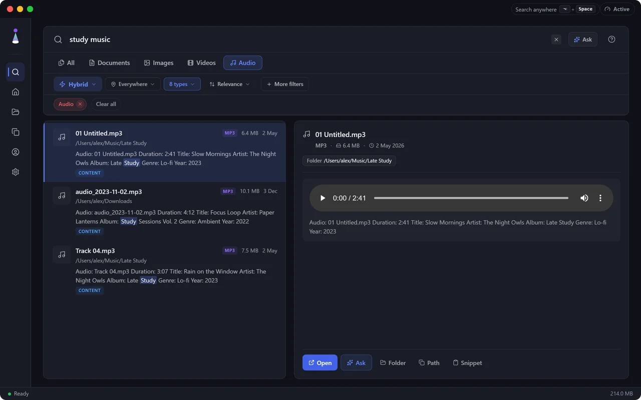 BeaconFind: Music and recordings, found by their tags