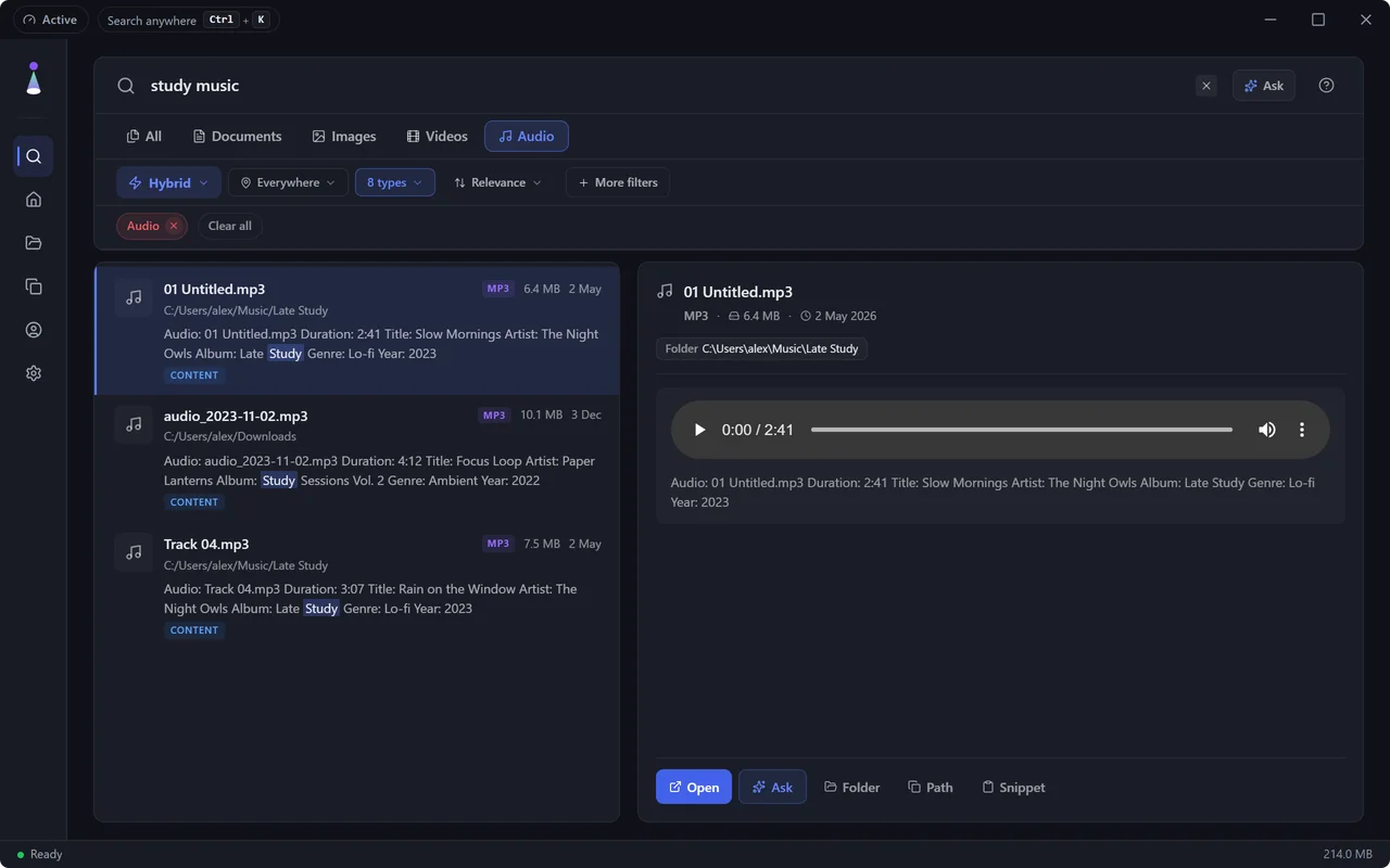 BeaconFind: Music and recordings, found by their tags