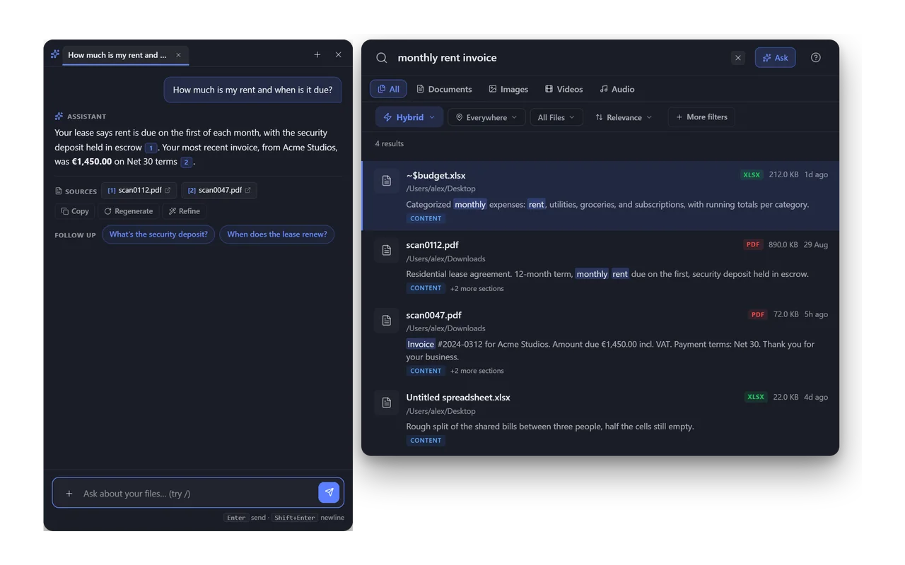BeaconFind: Ask it a question without leaving what you are doing